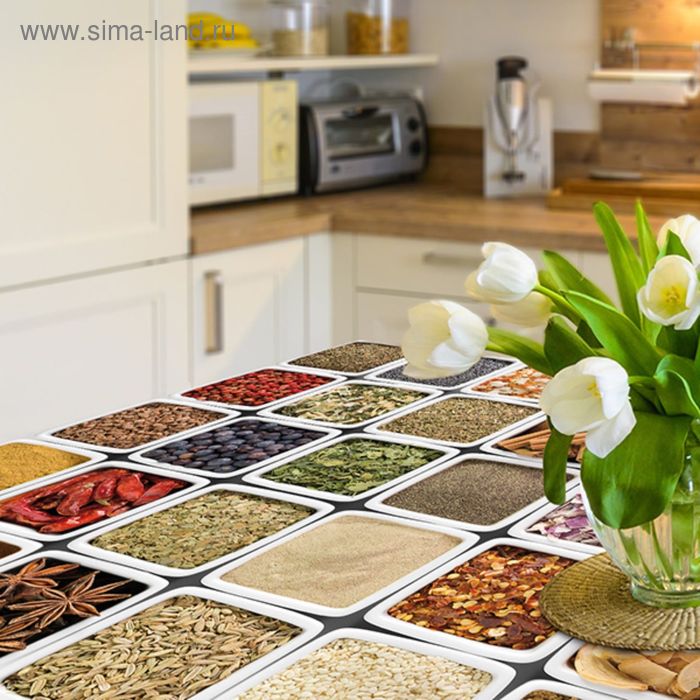 

Клеёнка столовая Photoprint «Специи», 140 см, рулон 20 пог. м