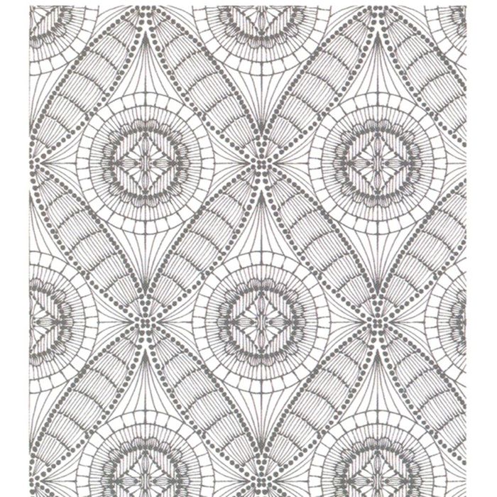 Клеенка столовая, ширина 140 см "Wondertex. Муар", рулон 20 м, цвет серый