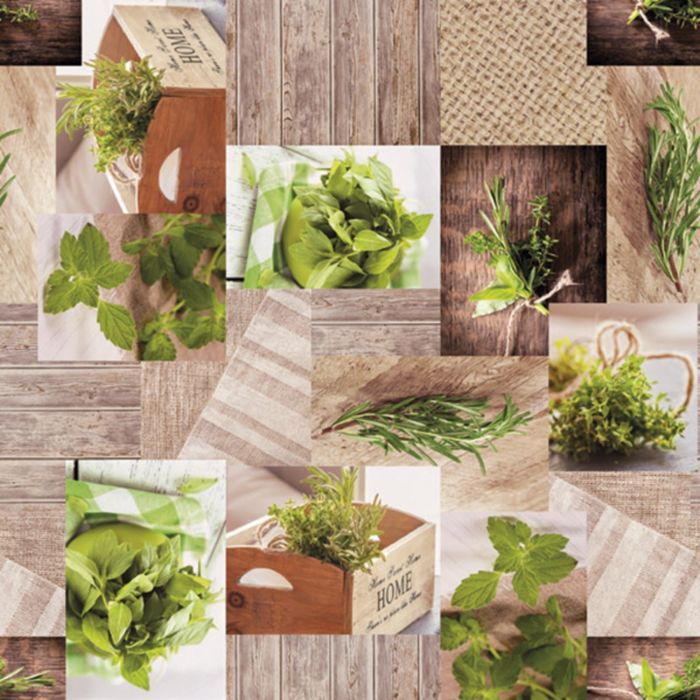 Клеенка столовая, ширина 140 см "Wondertex. Ароматный сбор", рулон 20 м