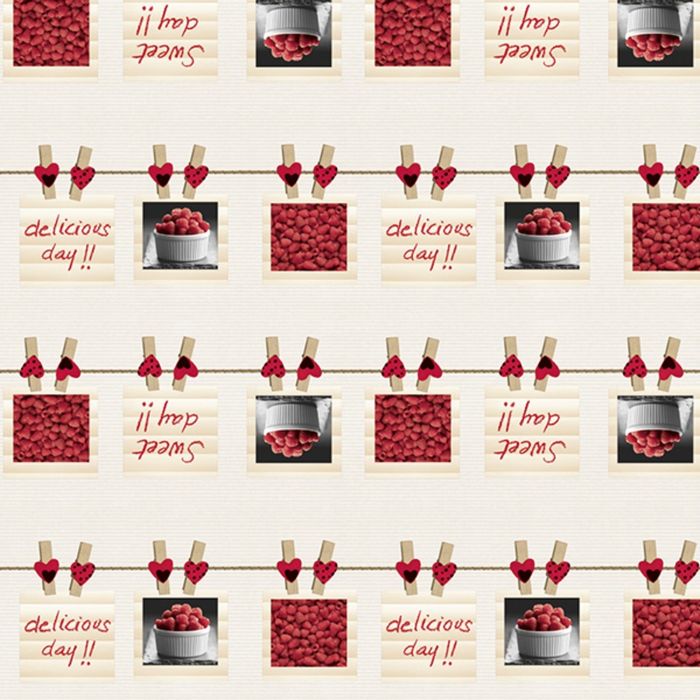 Клеенка столовая, ширина 140 см "Wondertex. Сладкая жизнь", рулон 20 м