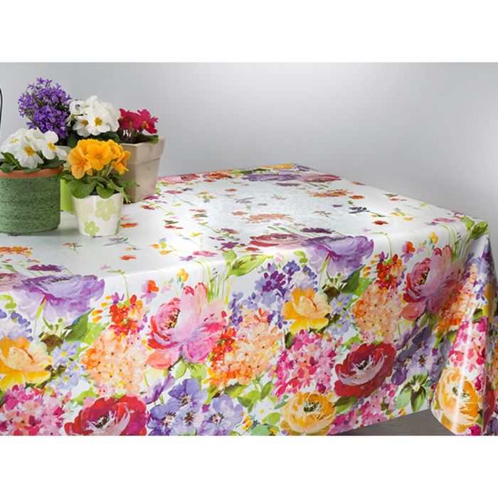 Клеенка столовая, ширина 140 см "Wondertex. Цветочный аккорд", рулон 20 м
