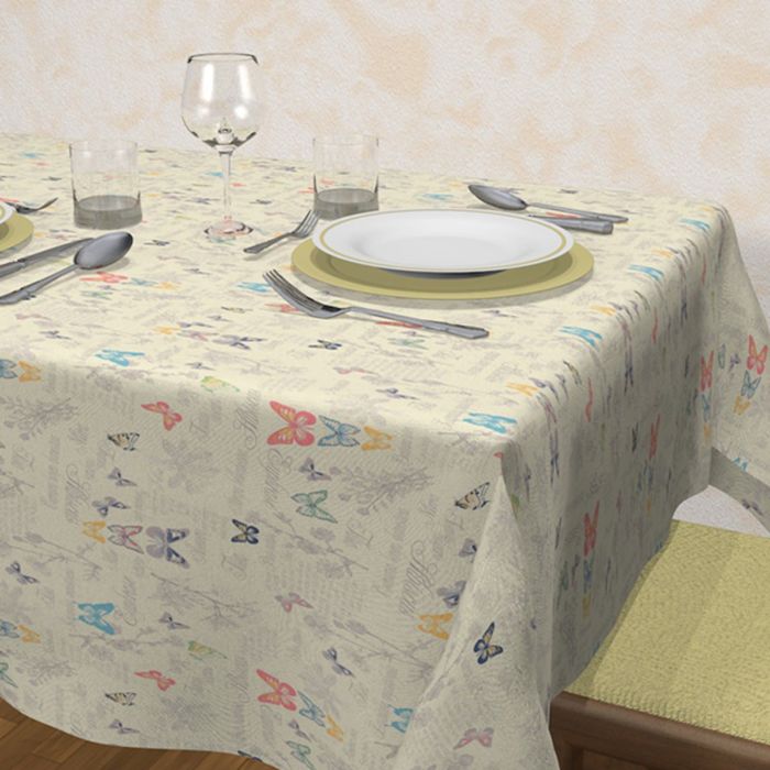 Клеенка столовая, ширина 140 см "Orizzonti. Фарфалла", рулон 20 м