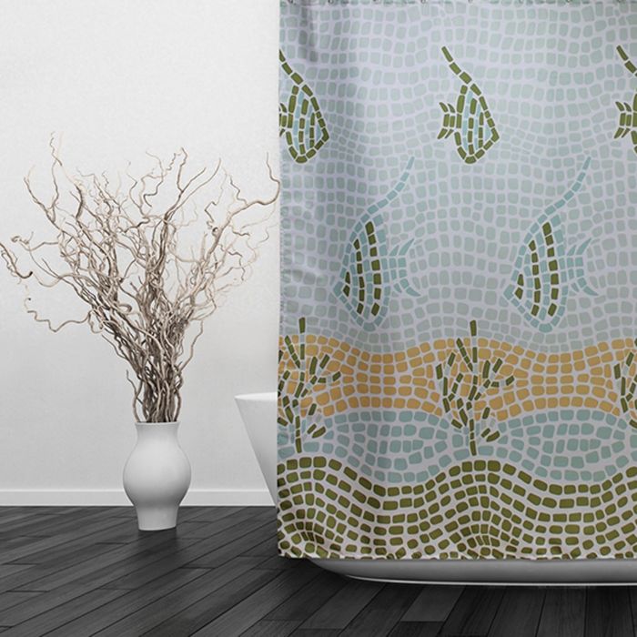 Штора для ванной 180х180 см, "Мозаика" ВТ-821675CY