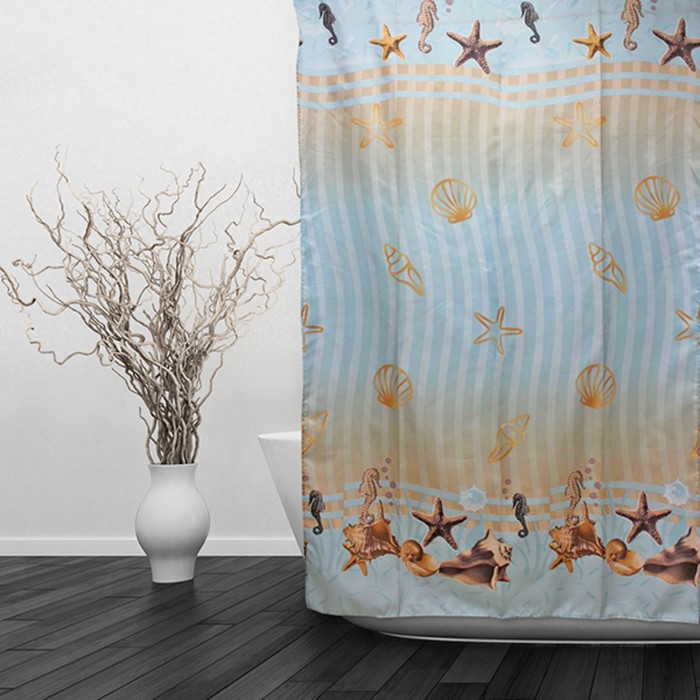 Штора для ванной 180х180 см, "Море" ВТ-821726