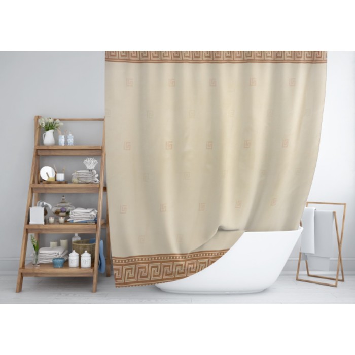 Штора для ванной 180х180 см, "Орнамент" ВТ-821199В