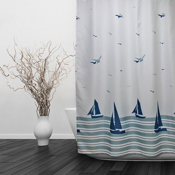 Штора для ванной 180х180 см, "Парус" ВТ-821779CY
