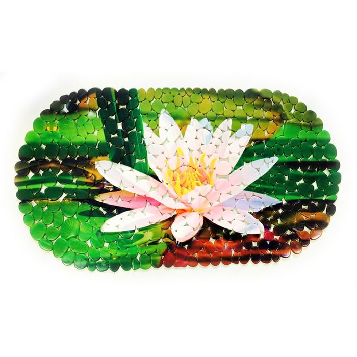 Коврик овальный 69х39 см "Лотос"