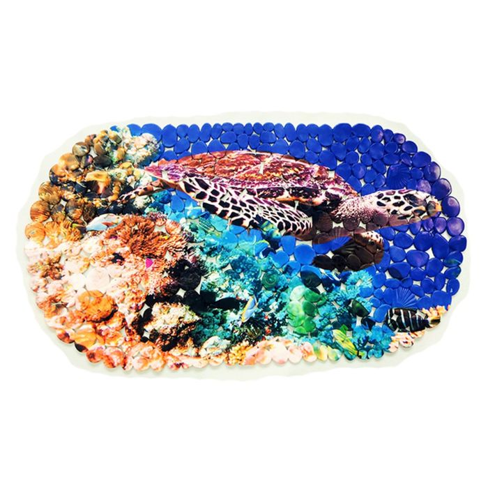 Коврик овальный 69х39 см "Черепаха"