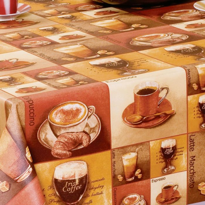 Клеенка столовая "Alicante", 140 см, рулон 25 п.м., RD08020 Капучино