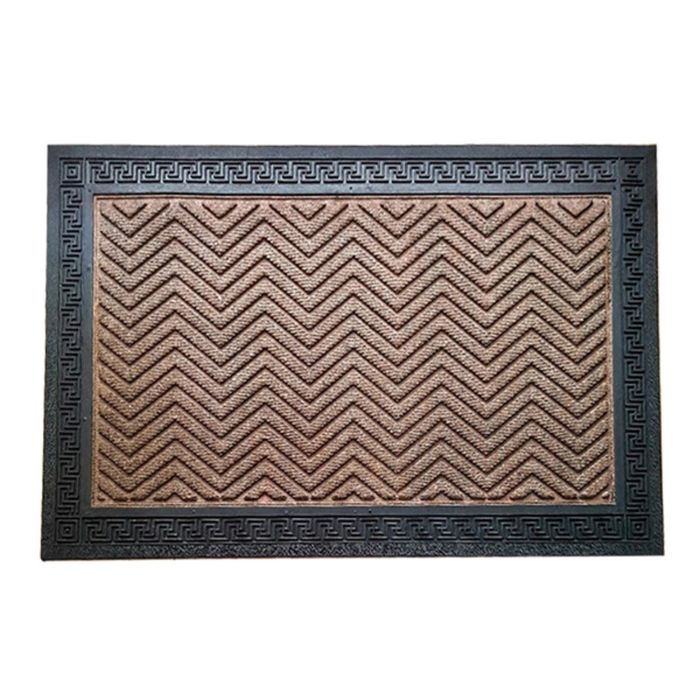 Коврик влаговпитывающий 50х80 см, зигзаг коричневый