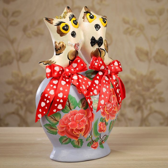 Копилка "Свадебные совы" микс