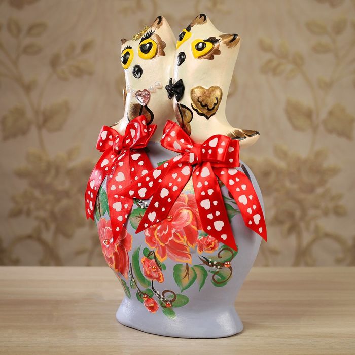 Копилка "Свадебные совы" микс