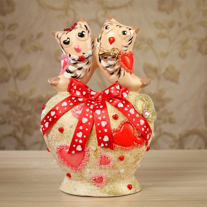 Копилка "Свадебные совы" микс