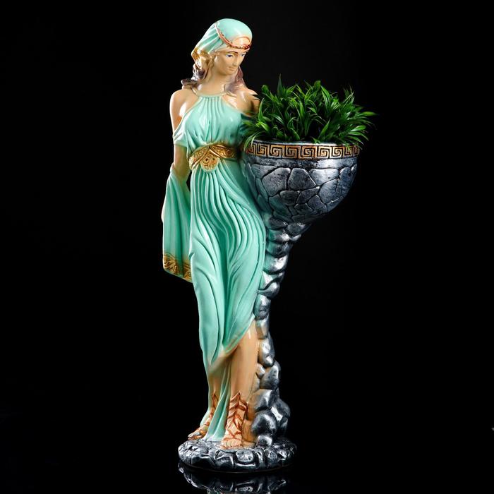 Фигурное кашпо "Гречанка", цветная, 80 см, микс