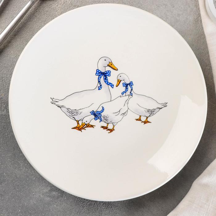 Тарелка мелкая 19 см "Соната. Гуси"