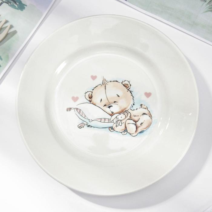 Тарелка мелкая 17,5 см "Кроха", высота 2,6 см, рисунок МИКС