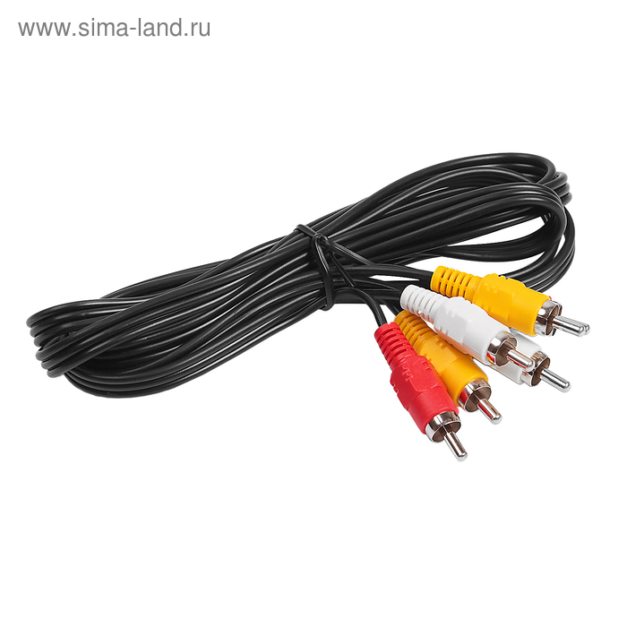 

Кабель аудио/видео Cablexpert CCV-539, 3xRCA(m)-3xRCA(m), 1.8 м, черный