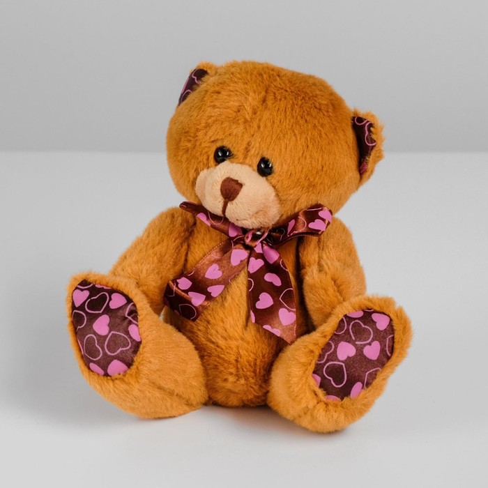 Мягкая игрушка «Мишка с бантом», 15 см, цвета МИКС медведь с бантом 15 см микс