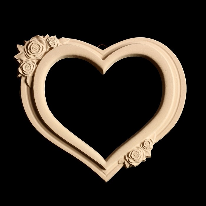 Фоторамка "Сердце" слоновая кость, 16х13,5см