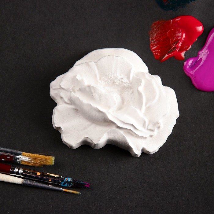 Фигурка под раскраску "Мак" 6х8 см, белая