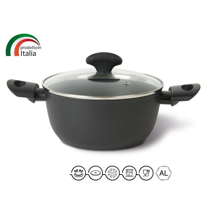 Кастрюля с крышкой TVS VINCI, 20 см, 2,8 л