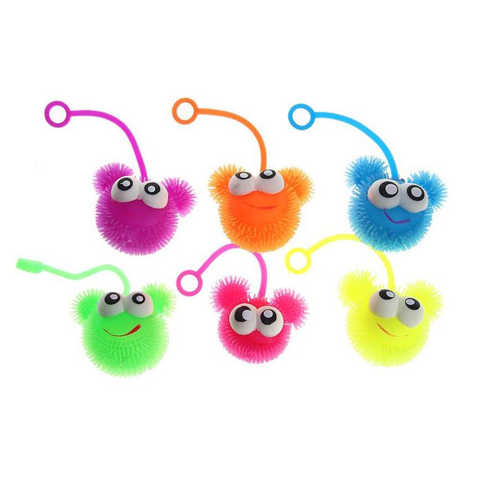 Ёжка резиновый "Глазастик с ушками", световой, цвета МИКС