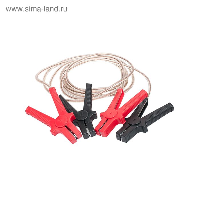 Провода пусковые ГЛАВДОР 500А 3 м, медный, силиконовая обмотка цена и фото