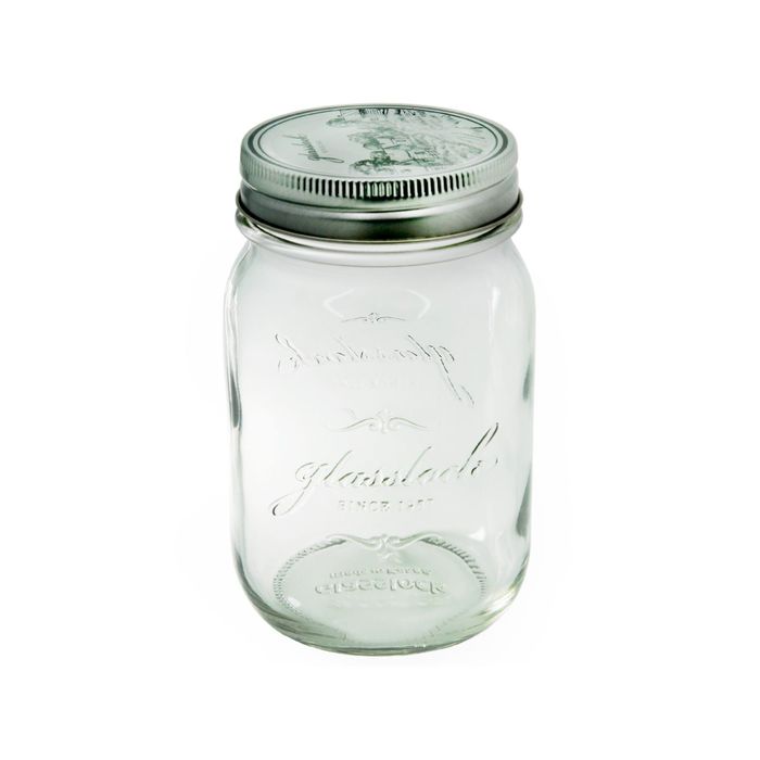 Банка, 500 мл, кварцевое стекло, крышка золотого цвета