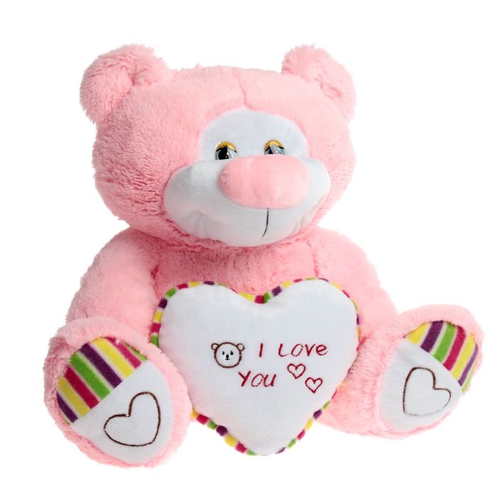 Мягкая игрушка "Медведь с сердцем" малая, МИКС