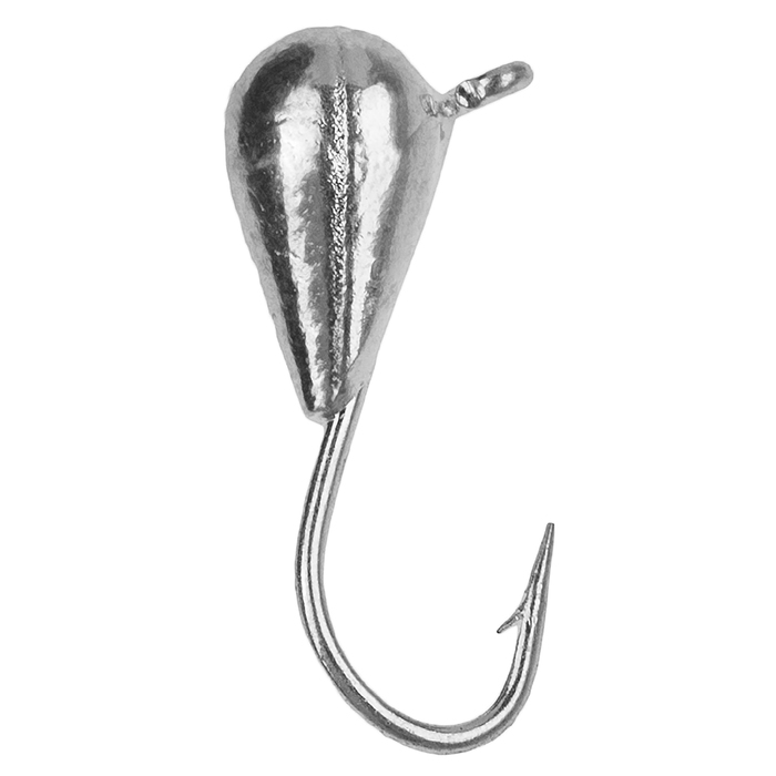 Мормышка W Spider «Капля» с отверстием, 2,5 мм, вес 0,19 г, цвет Sil