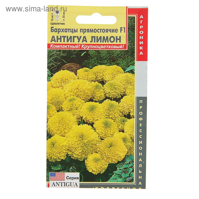 

Семена Бархатцы "Антигуа", прямостоячие, 5 шт