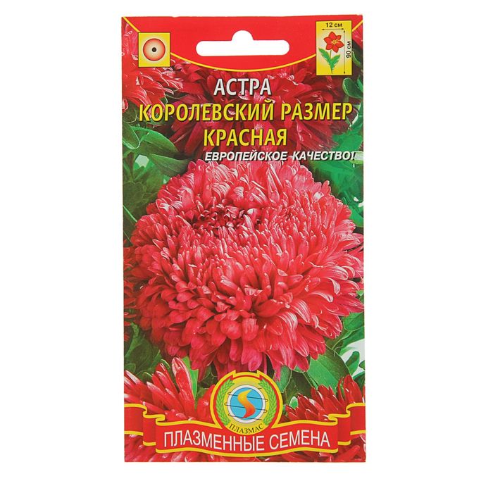 Семена Астра "Королевский размер" Красная, О, 0,1 г