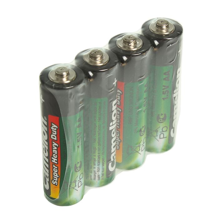 Батарейка солевая Camelion R6-4S (R6P-SP4G), 1.5В, спайка, 4 шт.