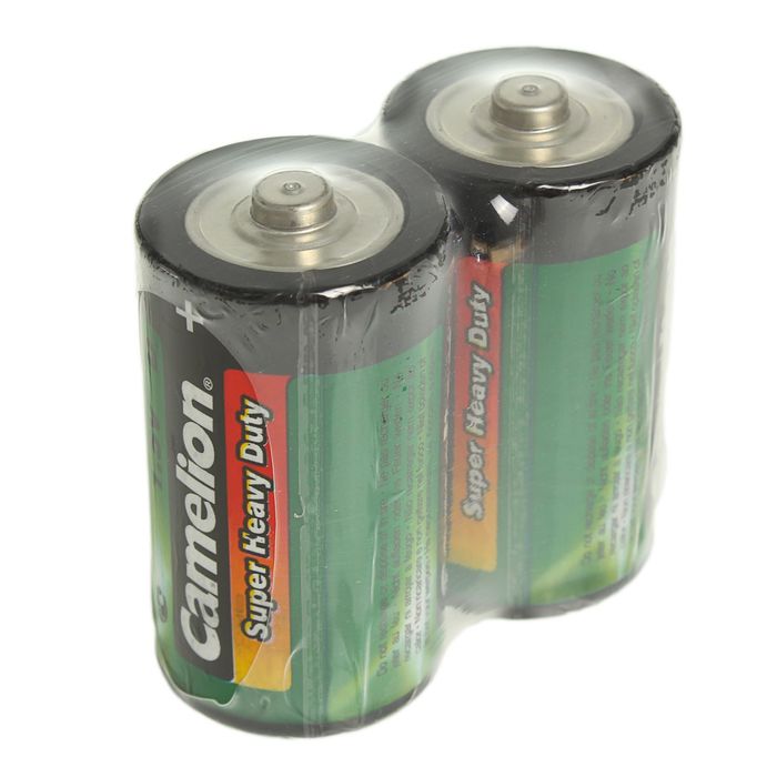 Батарейка солевая Camelion R20-2S (R20P-SP2G), 1.5В, спайка, 2 шт.