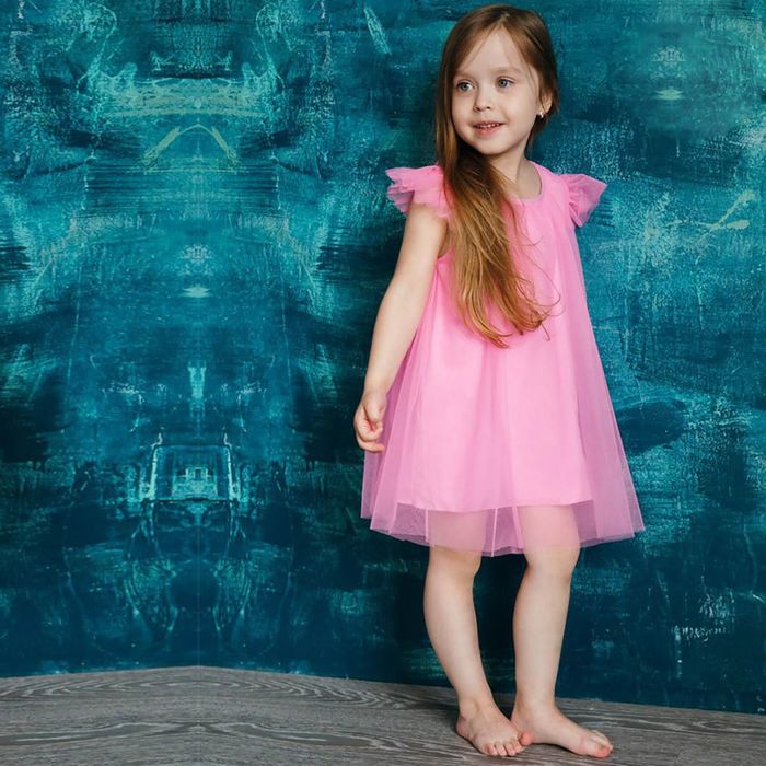 Платье для девочки, рост 92 см, цвет розовый ОП-201