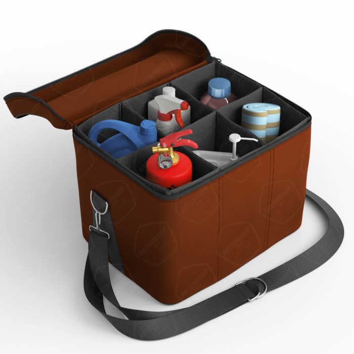 Автомобильная сумка, экокожа, оранжевая