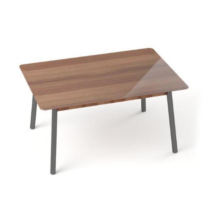 Обеденный стол "Хайп № 6", нераздвижной Триплекс, 1000Х700 мм, цвет слива валис