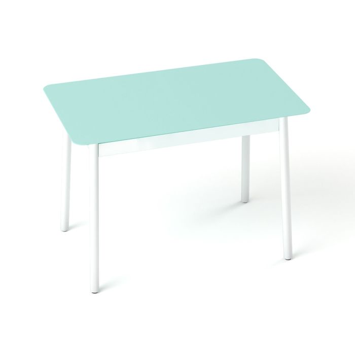 Обеденный стол "Хайп", нераздвижной 1200х700 мм, Мателак Триплекс, цвет бирюза