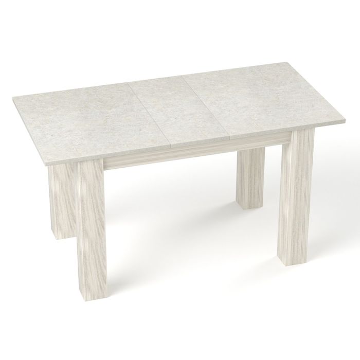 Стол "Бостон Антивандал" раскладной, пластик, 1200(1500)х800 мм, белый шунгит/джарра