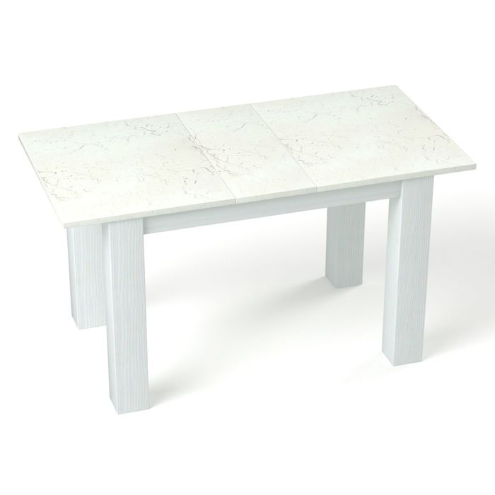 Стол "Бостон Антивандал" раскладной, пластик, 1200(1500)х800 мм, мрамор марквина/либерика