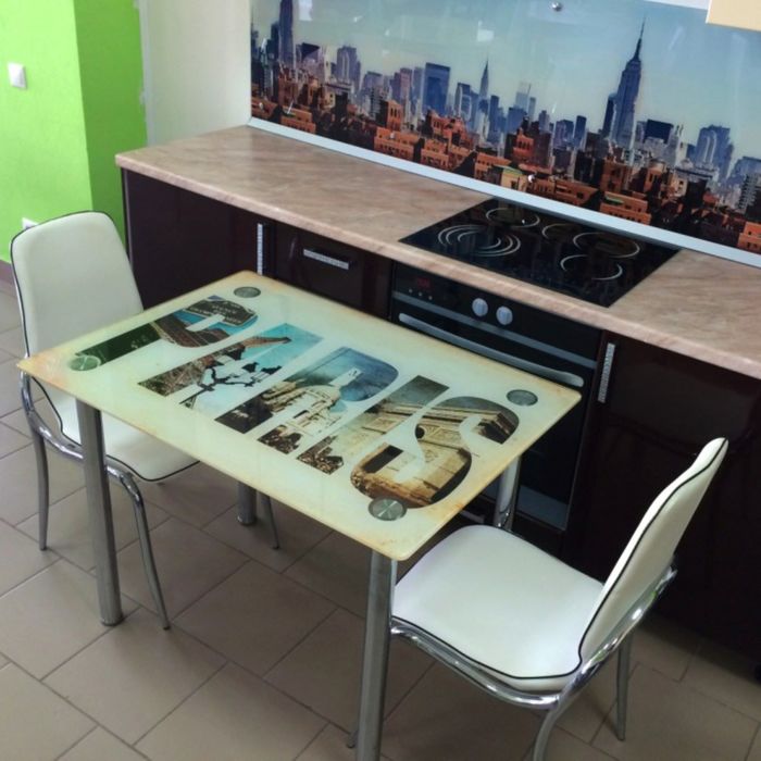 Обеденный стол "Премиум", 1000 х 700 мм, фотопечать Париж