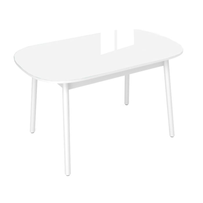 Раздвижной стол "Винтаж", 1150 (1450)х700 мм, глянец, цвет белый/подстолье белое