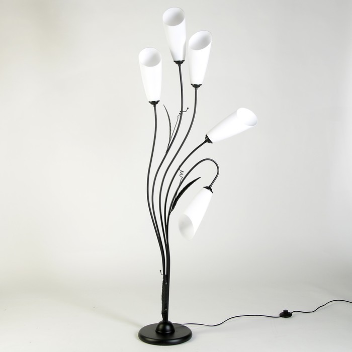 Светильник напольный 8455/5 "Белые бутоны" Е27 40W 145х30х20 см