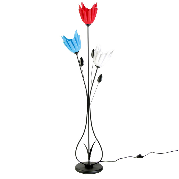 Светильник напольный 8835/3 "Разноцветные тюльпаны" Е27 40W 145х30х20 см