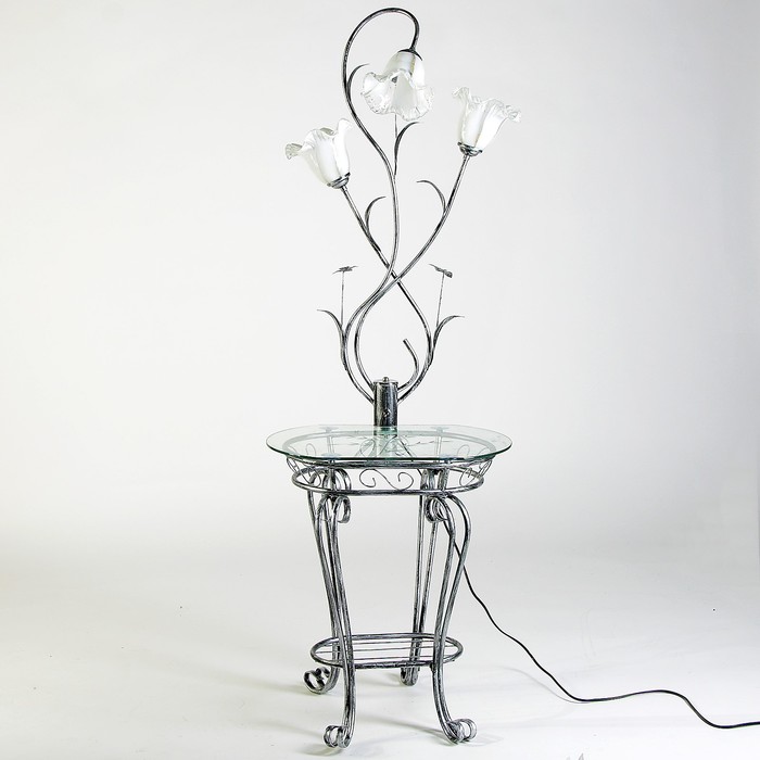 Светильник напольный B082B со столиком "Колокольчики" Е27 40W 100х42х22 см