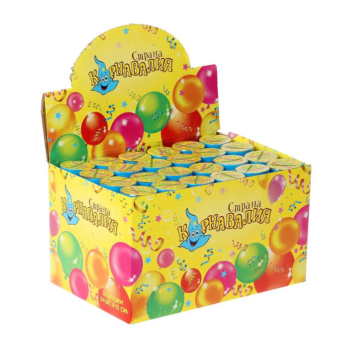 Хлопушка пружинная поворотная "Счастье это..." (конфетти+ фольга) 15см