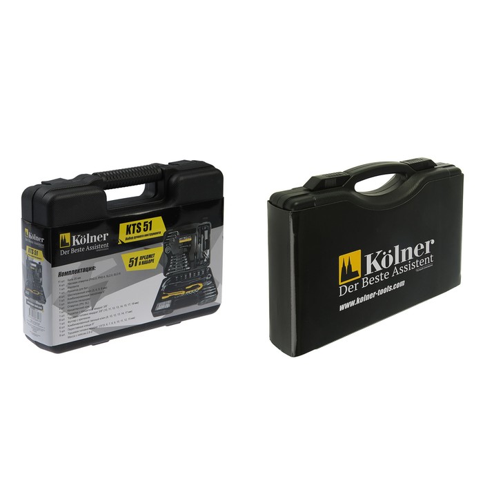 Набор ручного инструмента Kolner KTS 51, в пластиковом кейсе, 51 предмет