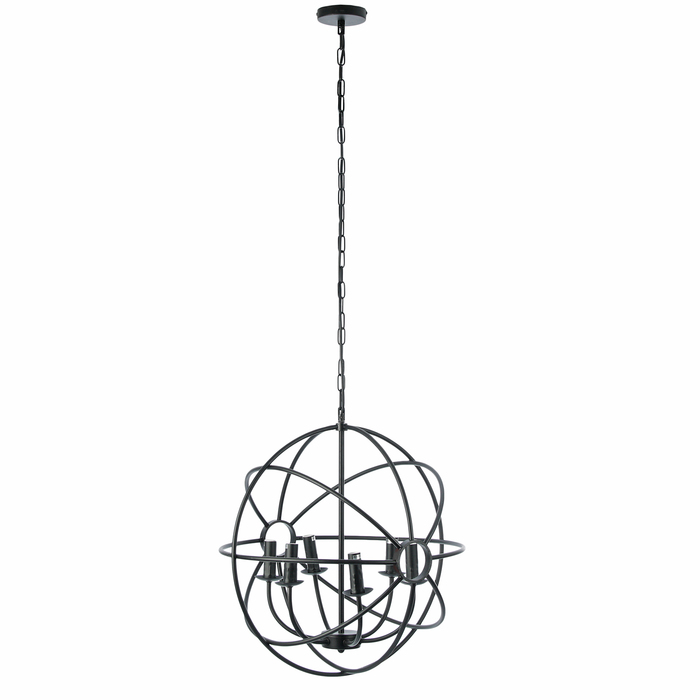 Люстра подвес "Сфера" E27 6х40Вт черный 50х50х50 см