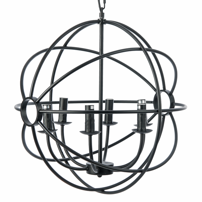 Люстра подвес "Сфера" E27 6х40Вт черный 50х50х50 см