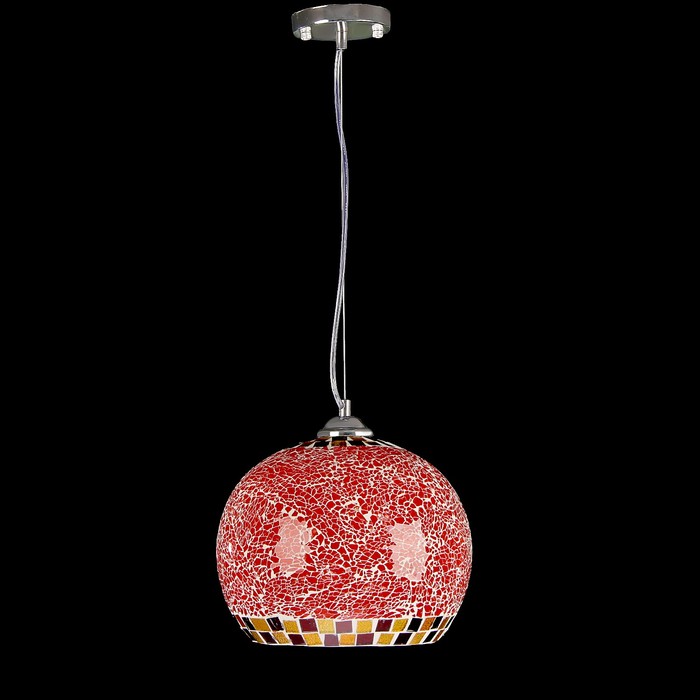 Светильник подвес "Аиша" E27 1х40Вт красн. 25х25х27 см